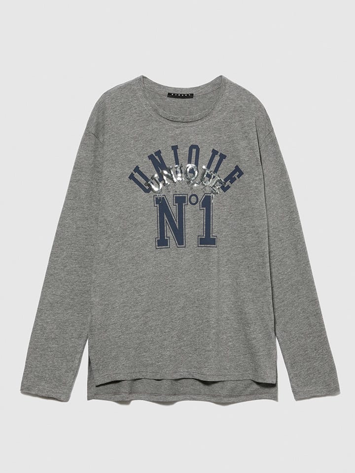 Sisley Koszulka w kolorze szaro-granatowym rozmiar: 130