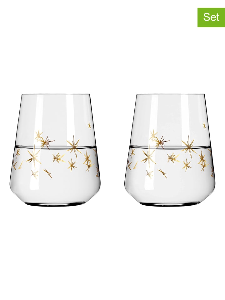 RITZENHOFF Szklanki (2 szt.) "Deluxe" w kolorze złotym - 510 ml rozmiar: onesize