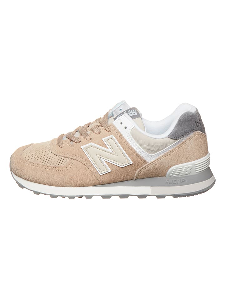 New Balance Skórzane sneakersy "U574" w kolorze brzoskwiniowym rozmiar: 43
