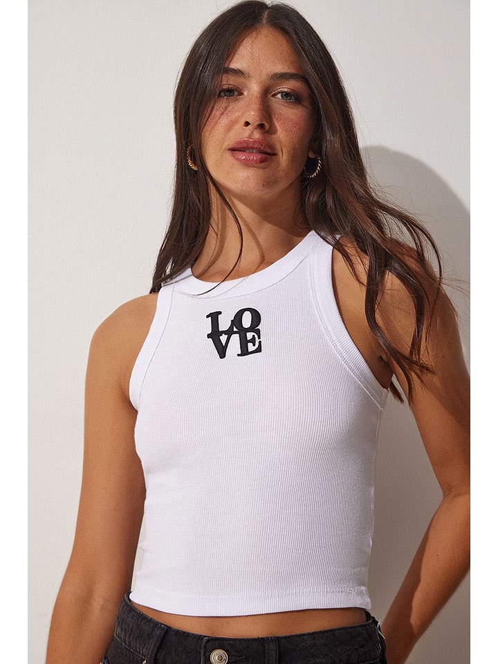 Happiness Istanbul Top w kolorze białym rozmiar: S/M