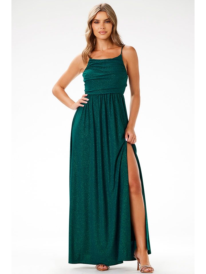 Awama Sukienka w kolorze zielonym rozmiar: L