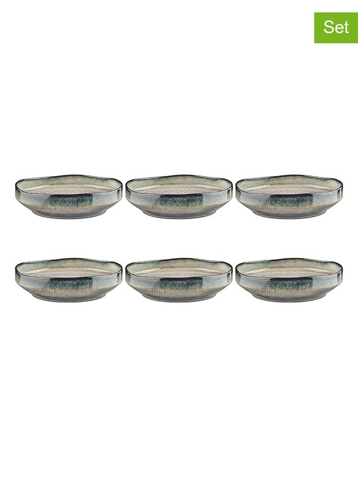 Björn Talerze głębokie (6 szt.) "Genesis" w kolorze szaro-beżowym - Ø 21 cm rozmiar: onesize