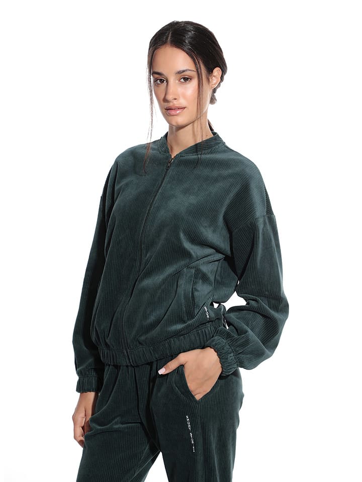 SHORT STORIES Kurtka sztruksowa w kolorze ciemnozielonym rozmiar: 3XL