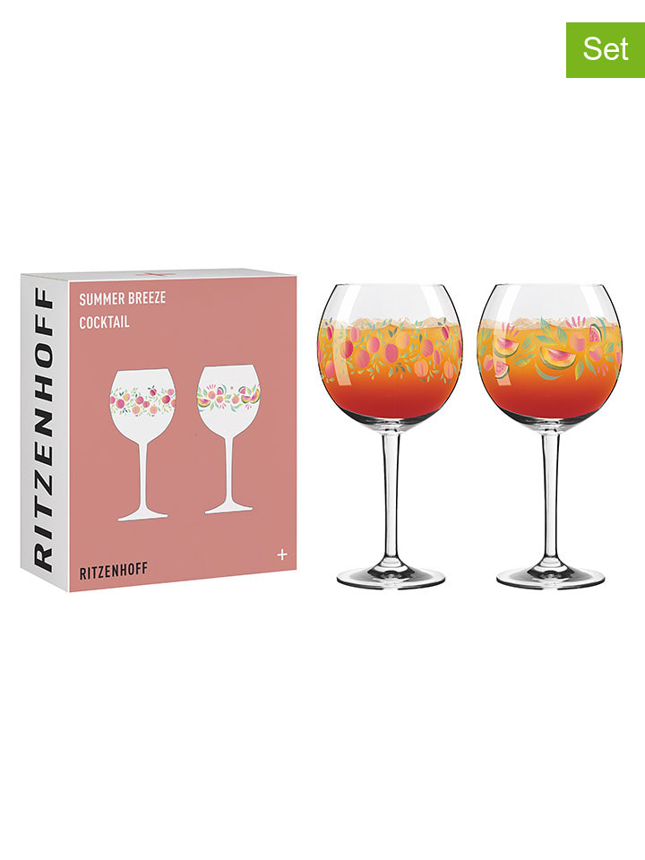 RITZENHOFF Kieliszki (2 szt.) "Summer Breeze" do koktajli - 655 ml rozmiar: onesize