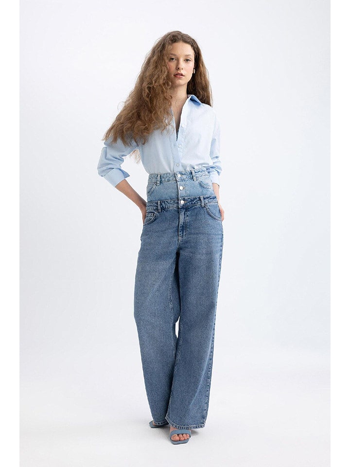 trendyol Dżinsy - Comfort fit - w kolorze niebieskim rozmiar: 38