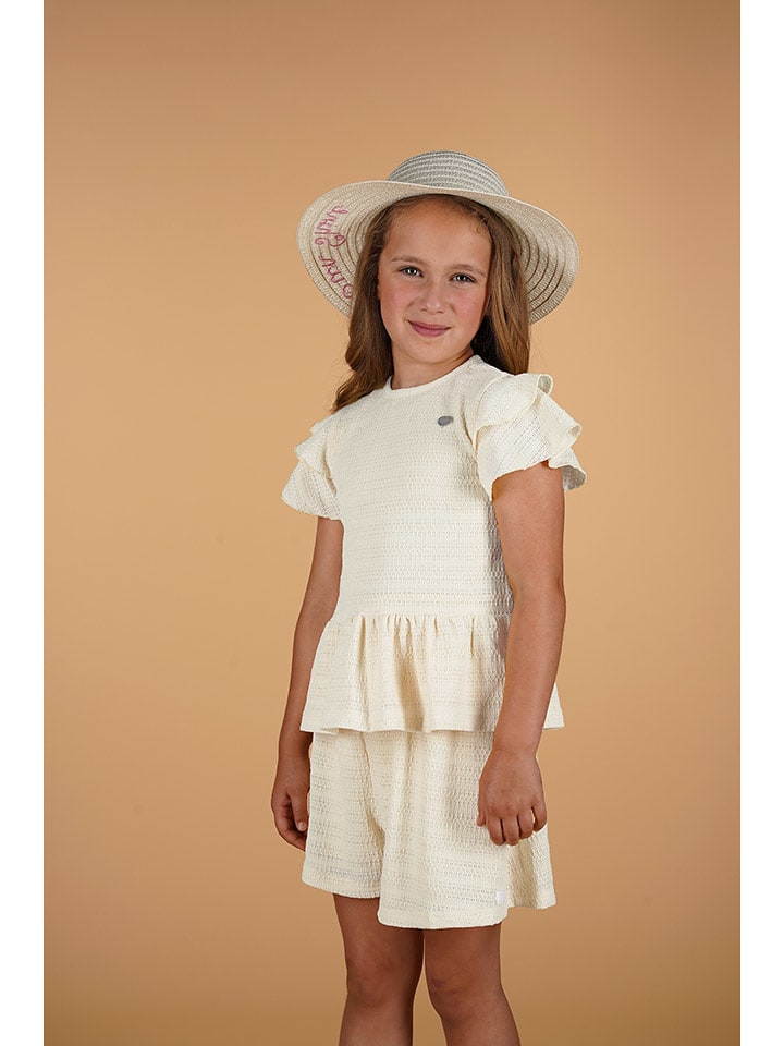 Le Chic Szorty "Dwasa" w kolorze kremowym rozmiar: 140