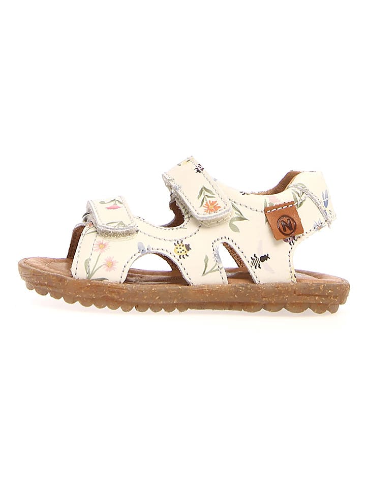 Naturino Skórzane sandały "Sky" w kolorze kremowym rozmiar: 30