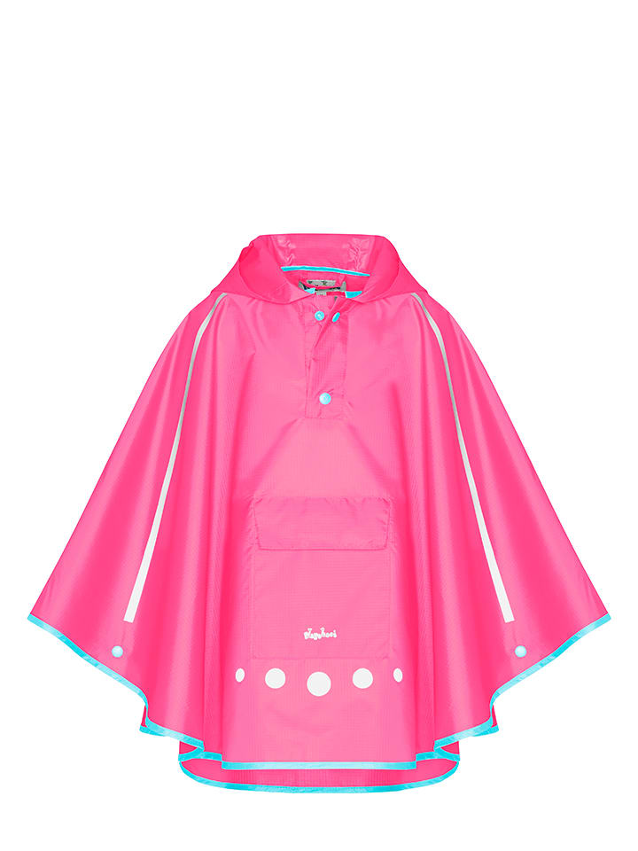 Playshoes Ponczo przeciwdeszczowe w kolorze jaskraworóżowym rozmiar: 128-140