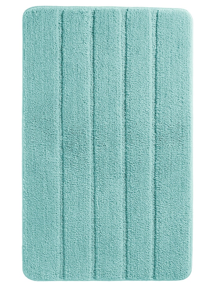 Schiesser Dywanik łazienkowy "Milano" w kolorze turkusowym rozmiar: 60x100 cm