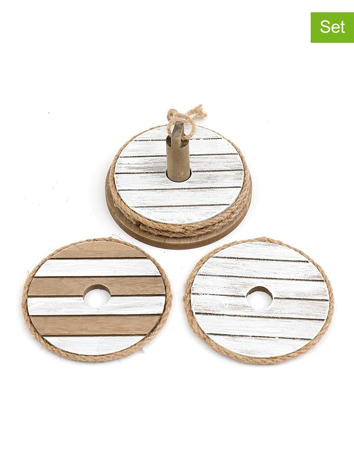 SiL Interiors 5-częściowy zestaw "Seashore" w kolorze jasnobrązowo-białym rozmiar: onesize