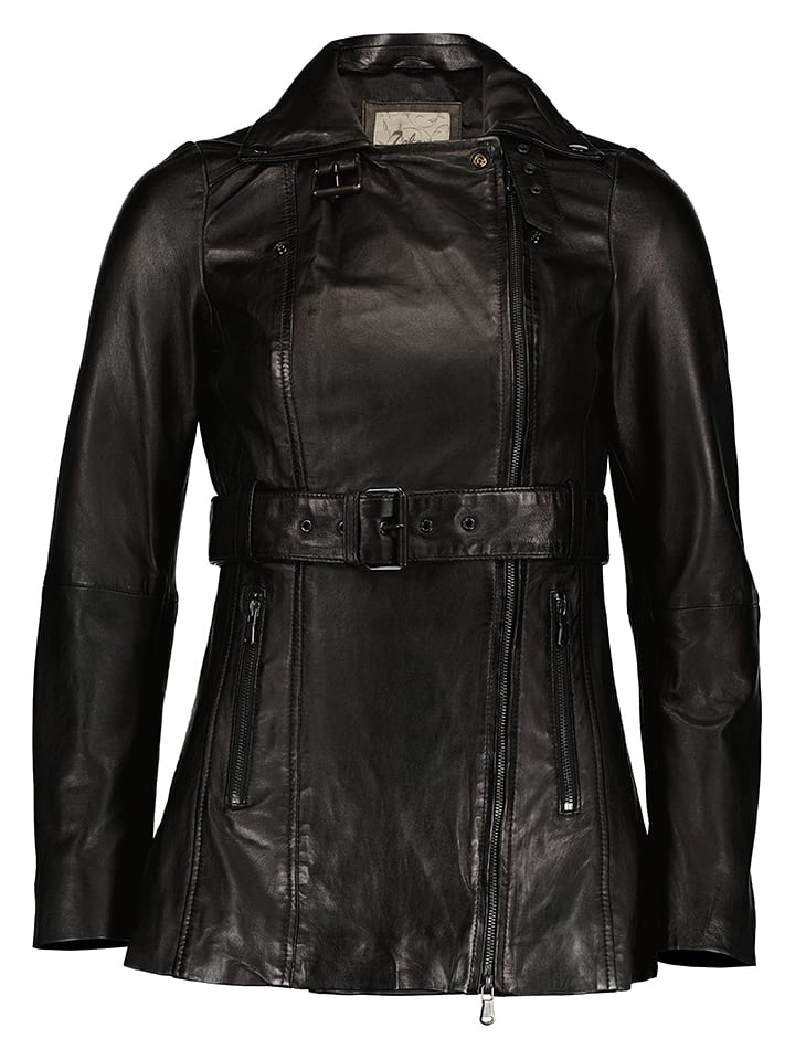 7eleven Skórzana kurtka "Irene" w kolorze czarnym rozmiar: 44