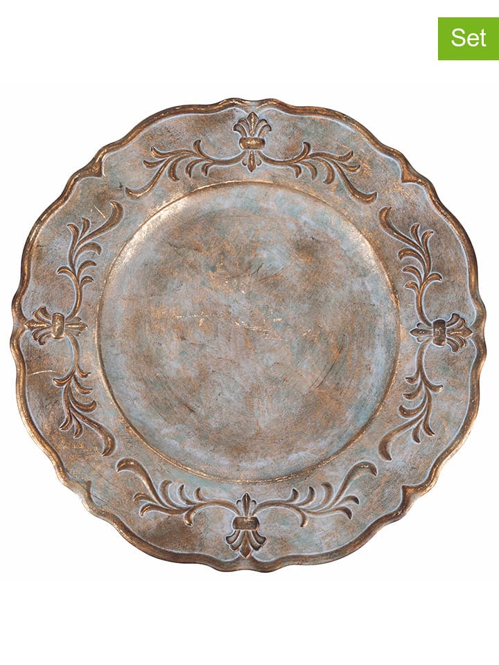 Villa d´Este Podtalerze (6 szt.) "Antique Duchessa" w kolorze złotym - Ø 33 cm rozmiar: onesize
