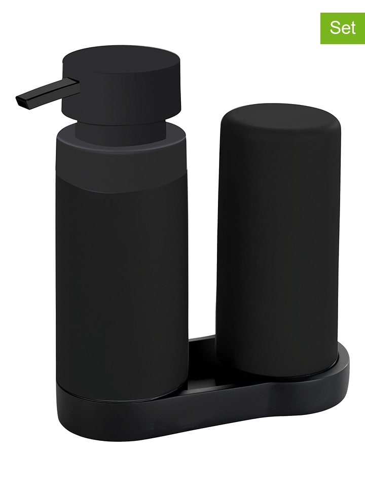 Wenko 3-częściowy zestaw "Easy Squeez-e" w kolorze czarnym rozmiar: onesize