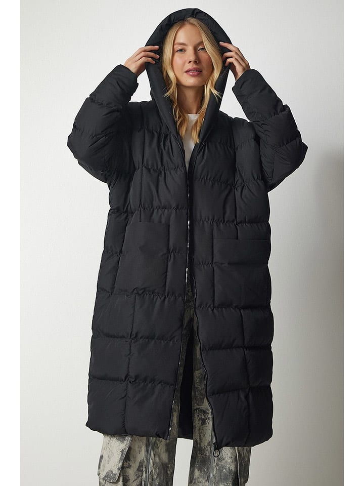 Happiness Istanbul Płaszcz pikowany w kolorze czarnym rozmiar: 38