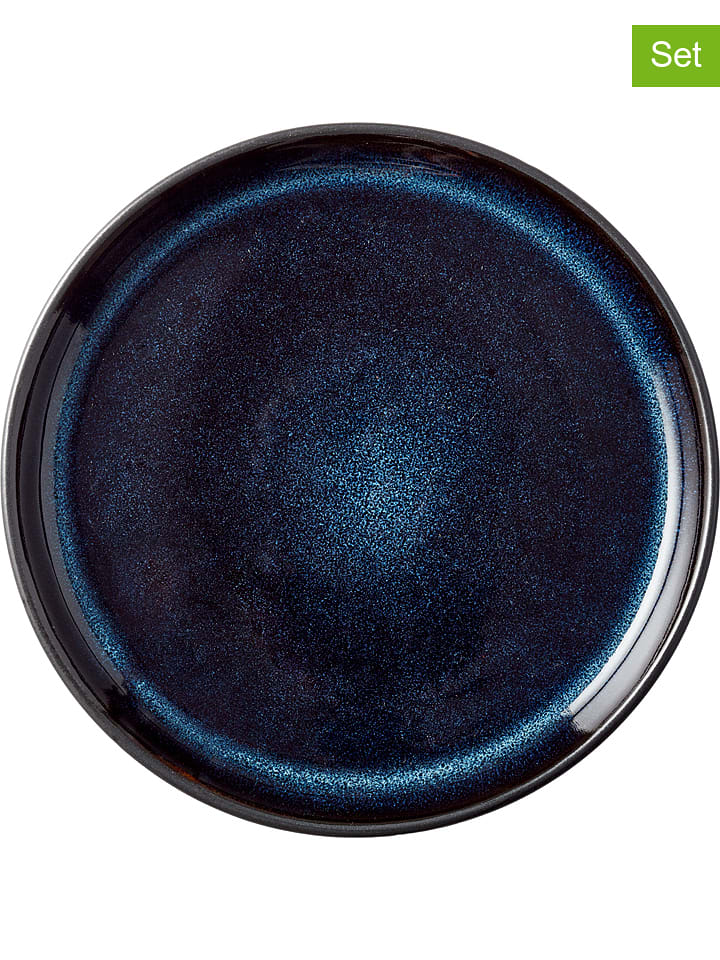 Bitz Talerze (6 szt.) "Gastro" w kolorze granatowo-czarnym - Ø 17 cm rozmiar: onesize