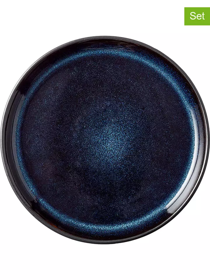 Bitz Talerze (6 szt.) "Gastro" w kolorze granatowo-czarnym - Ø 17 cm rozmiar: onesize