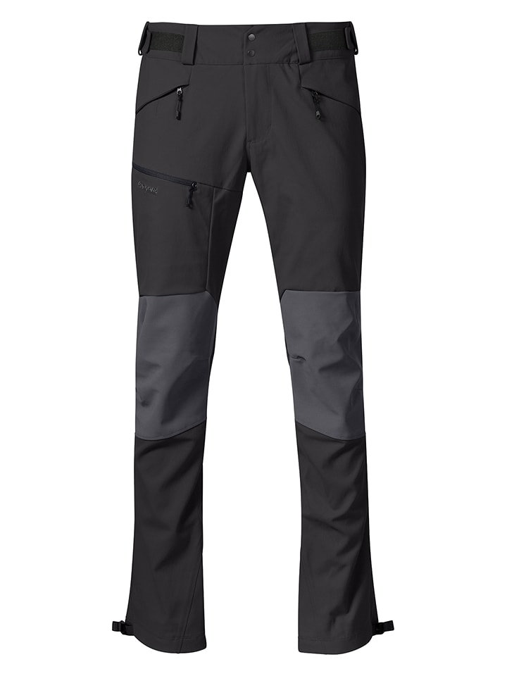 Bergans Hybrydowe spodnie trekkingowe "Fjorda" w kolorze antracytowo-szarym rozmiar: L