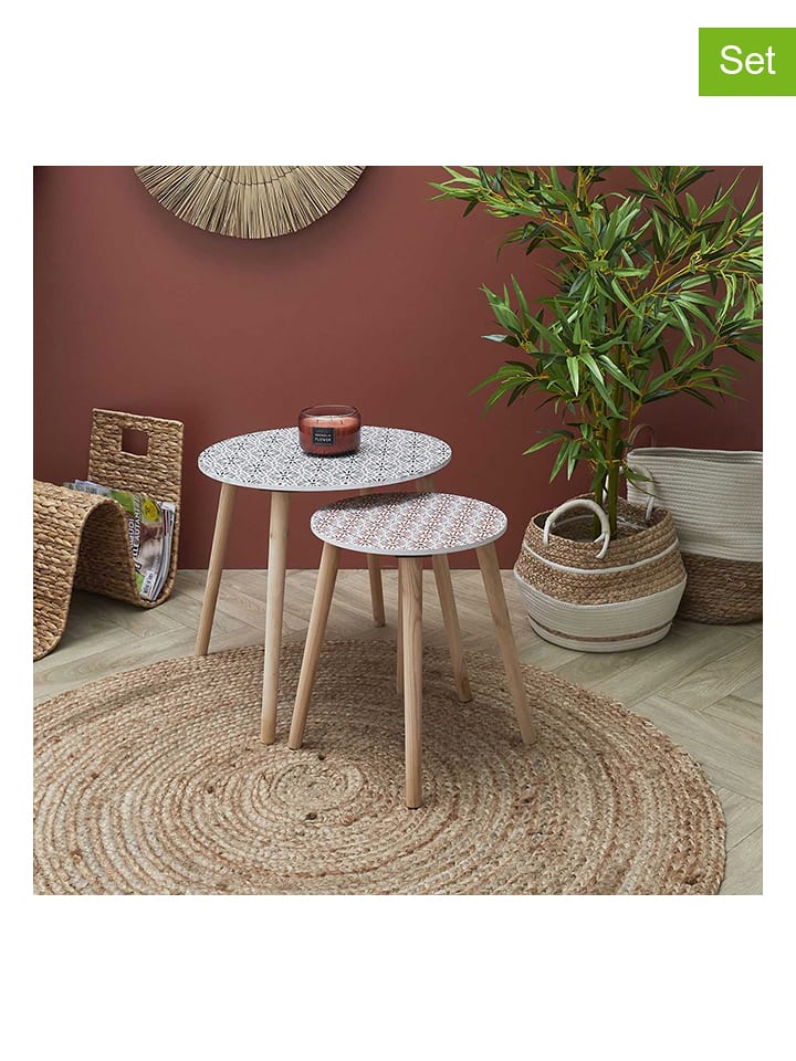 Ethnical Life Stoliki (2 szt.) w kolorze zielono-czerwono-jasnobrązowym rozmiar: onesize