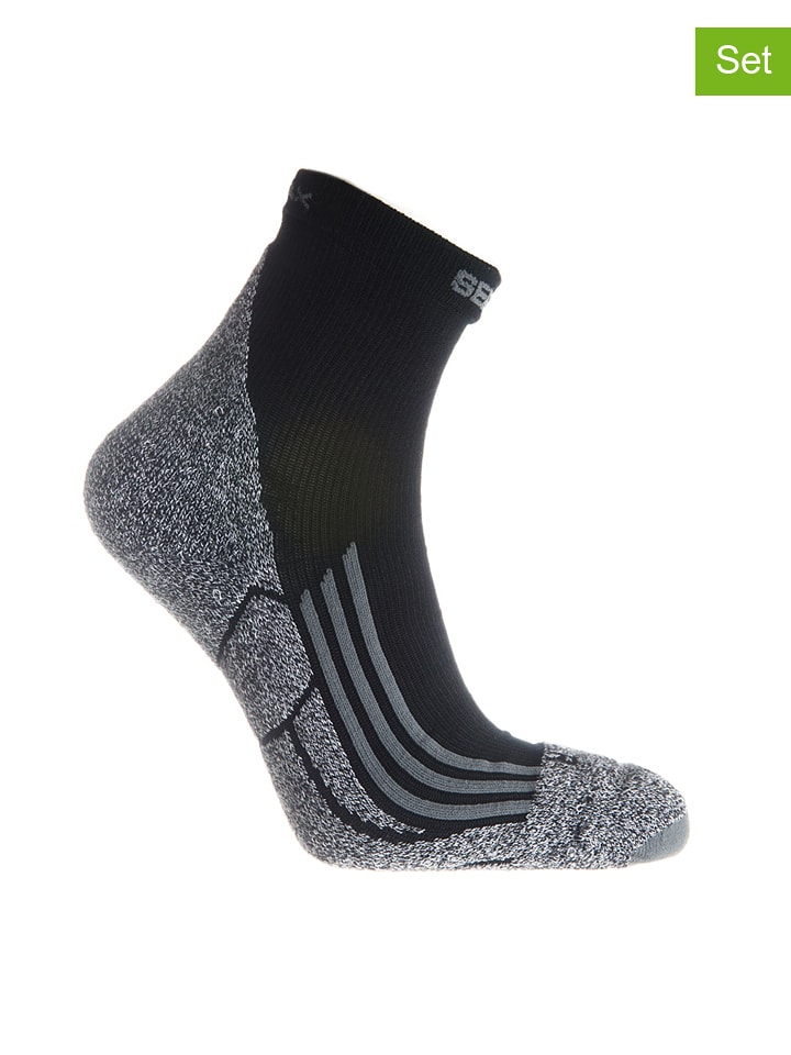 Seger Skarpety funkcyjne (2 pary) w kolorze czarno-szarym rozmiar: 43-45