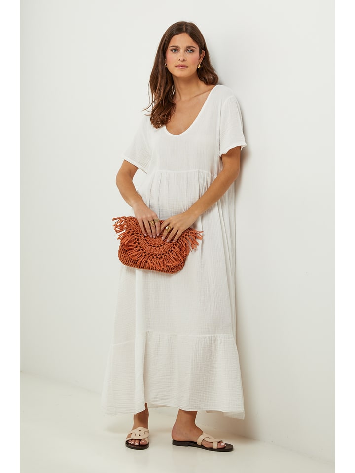 Lin Passion Lniana sukienka w kolorze białym rozmiar: 38/40