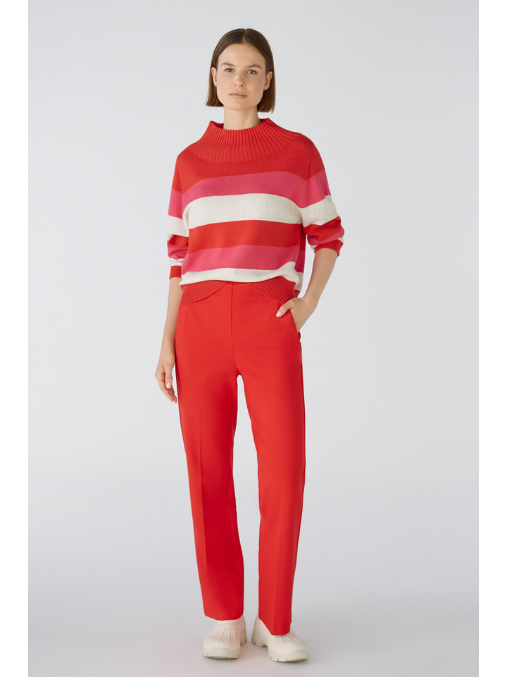 Oui Spodnie w kolorze czerwonym rozmiar: 38