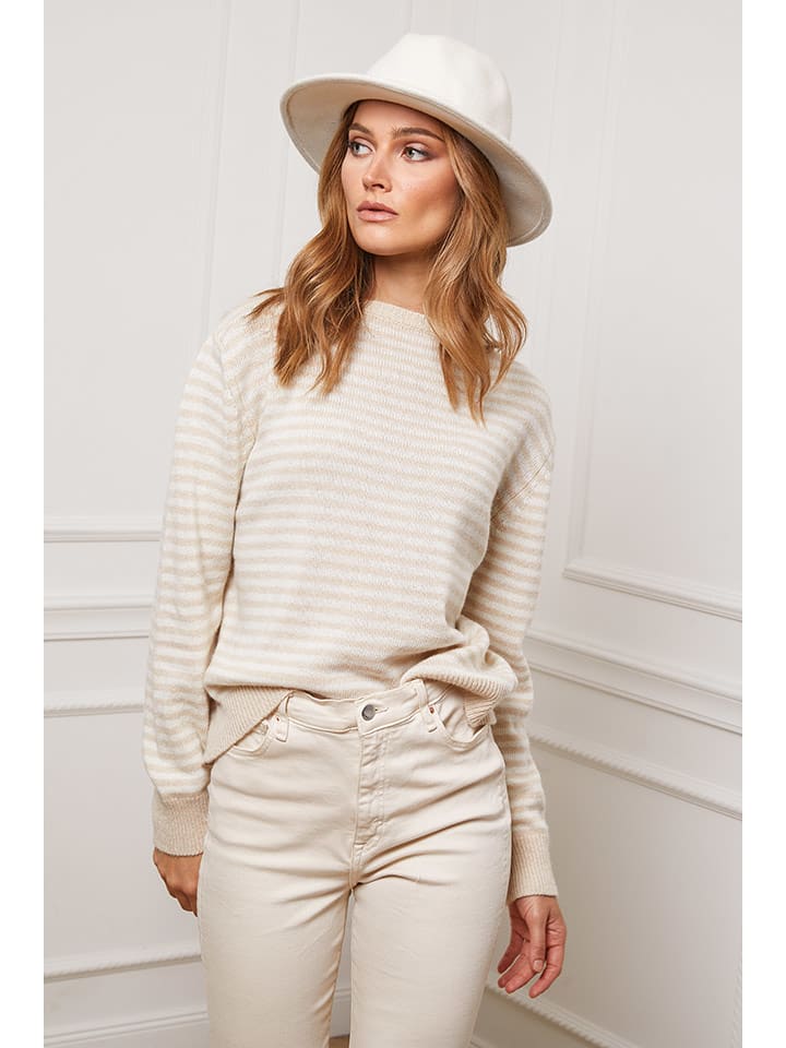 So Cachemire Sweter "Dweg" w kolorze beżowym rozmiar: L