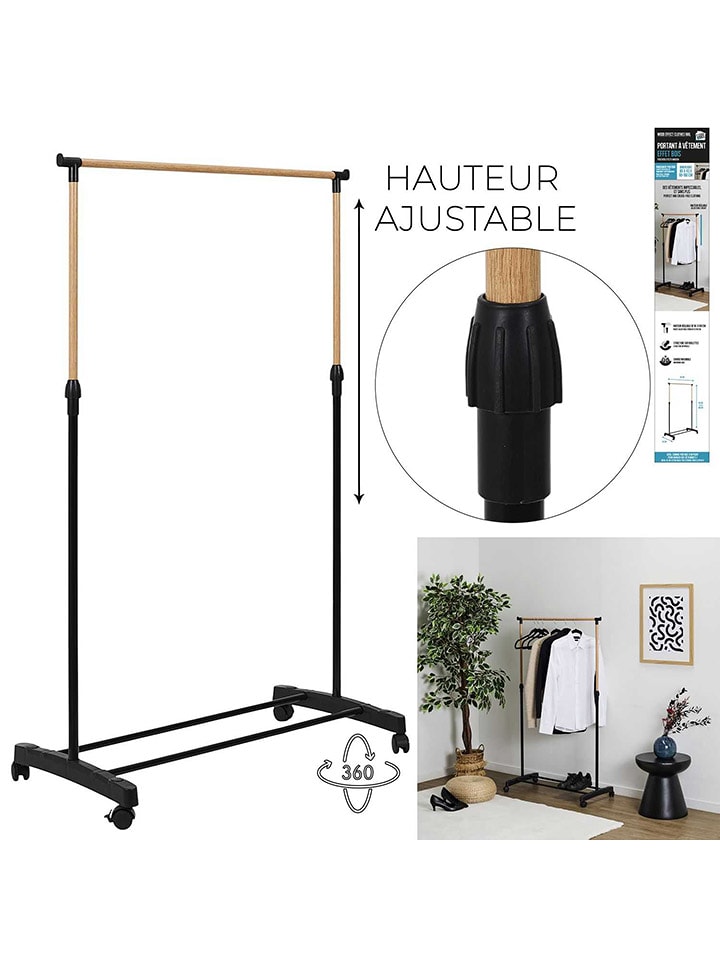 The Concept Factory Stojak w kolorze czarnym na ubrania rozmiar: onesize