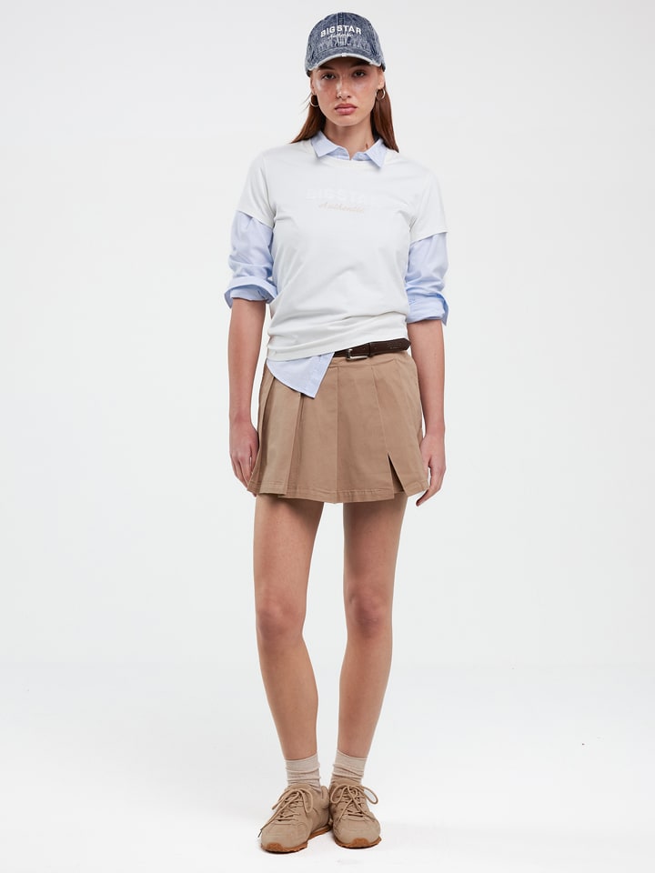 BIG STAR Spódnica w kolorze jasnobrązowym rozmiar: XS