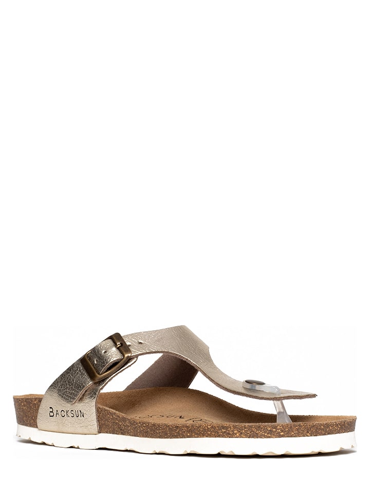 BACKSUN Japonki "Singapore" w kolorze złotym rozmiar: 41