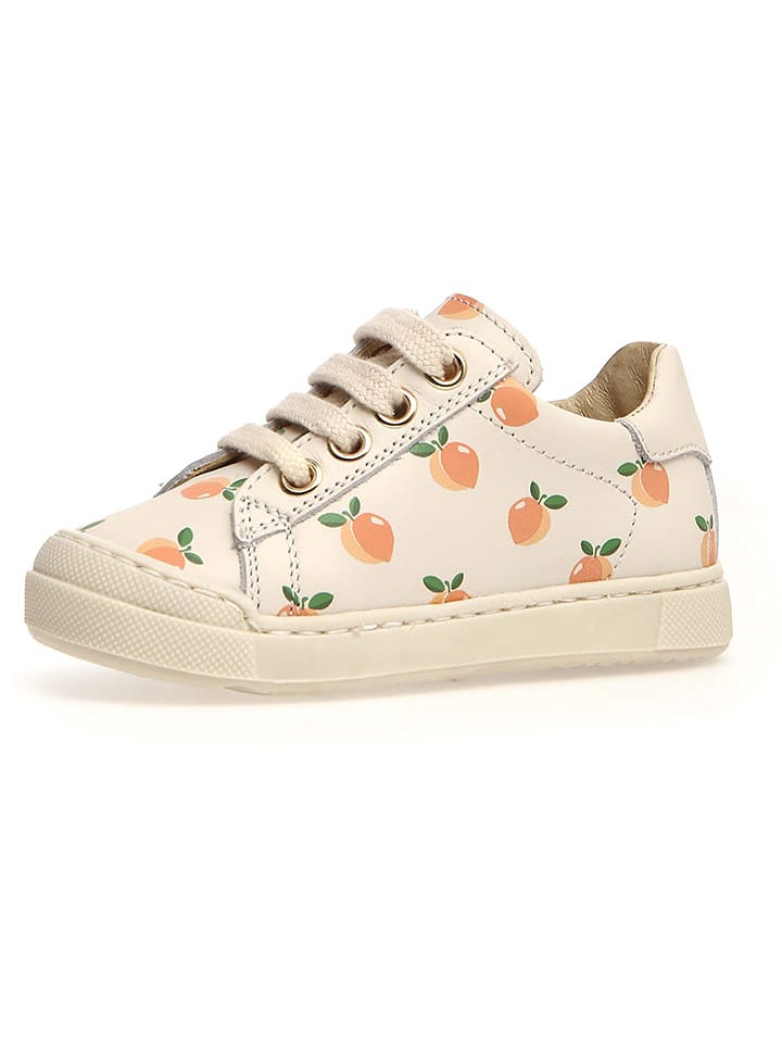 Naturino Skórzane sneakersy "Eindhoven" w kolorze kremowym rozmiar: 20