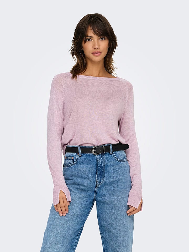 ONLY Sweter w kolorze jasnoróżowym rozmiar: L