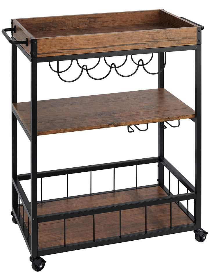 Wenko Wózek kuchenny "Rustico" w kolorze brązowym - 80 x 89,5 x 40 cm rozmiar: onesize