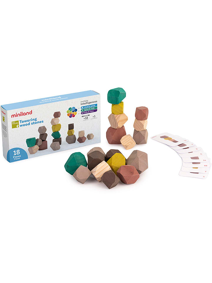 Miniland Drewniane kamienie - 18 m+ rozmiar: onesize