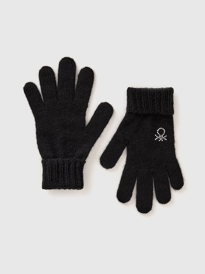 Benetton Rękawiczki w kolorze czarnym rozmiar: 130