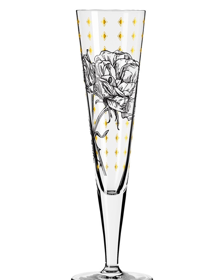 RITZENHOFF Kieliszek w kolorze złoto-czarnym do szampana - 205 ml rozmiar: onesize