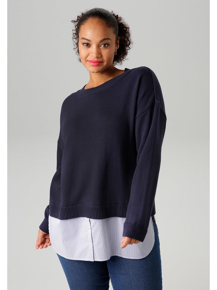 Aniston Sweter w kolorze granatowym rozmiar: 46