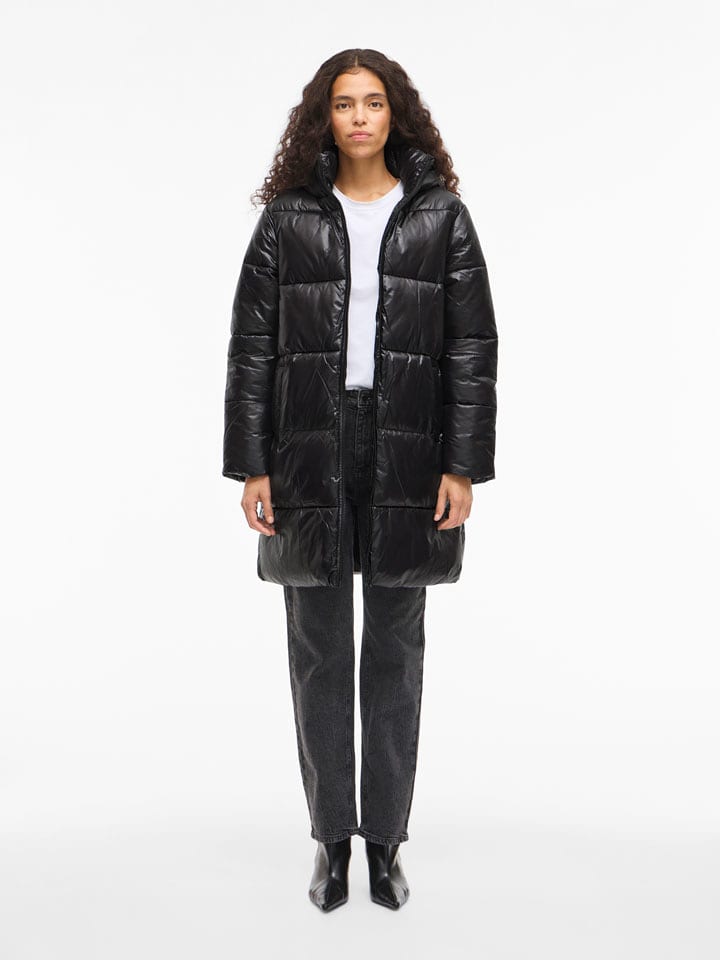 Vila Płaszcz zimowy w kolorze czarnym rozmiar: 42