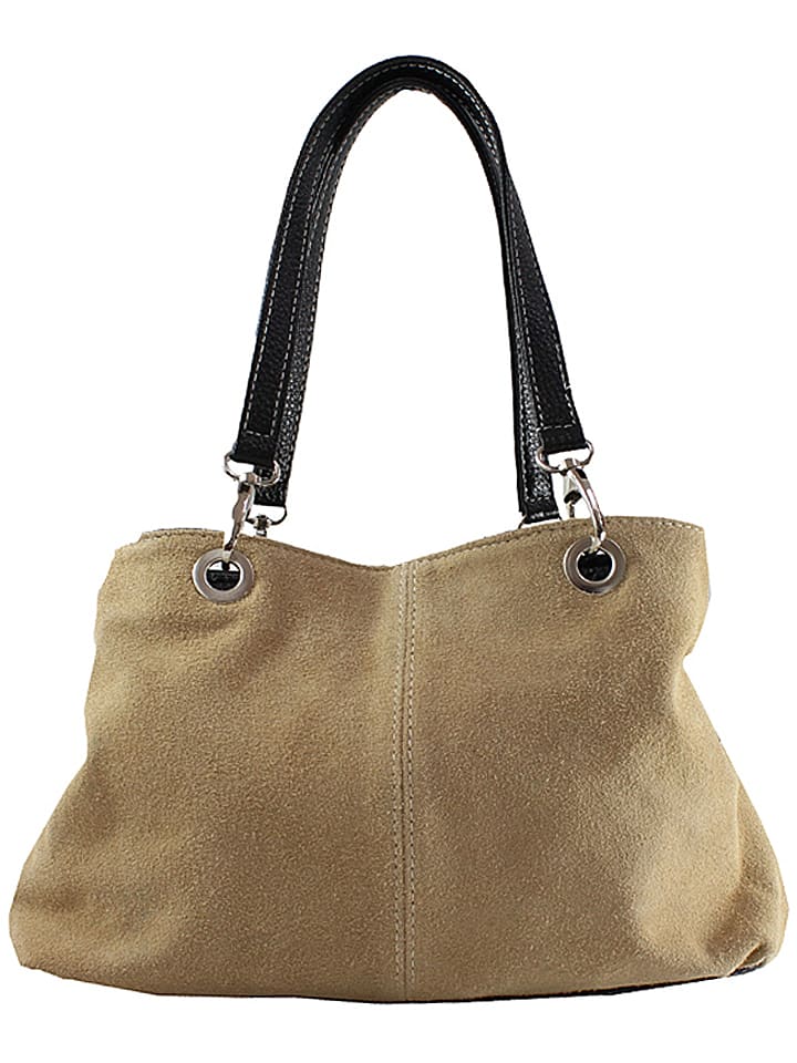 ORE10 Skórzana torebka w kolorze szarobrązowym - 32 x 20 x 14 cm rozmiar: onesize