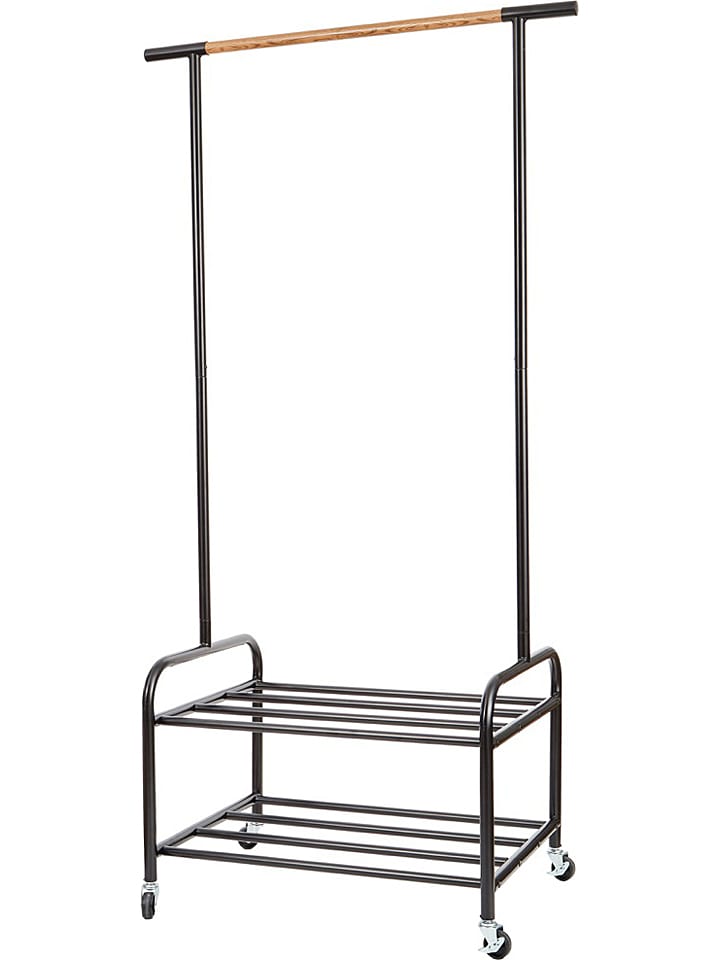 STORE IT Wieszak w kolorze czarno-brązowym na ubrania - 173 x 91,5 x 52,5 cm rozmiar: onesize