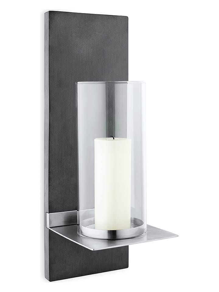 Blomus Świecznik ścienny "Finca" w kolorze srebrnym - 15 x 38 x 13 cm rozmiar: onesize