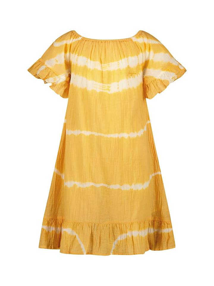 Vingino Sukienka "Pien" w kolorze musztardowo-kremowym rozmiar: 140