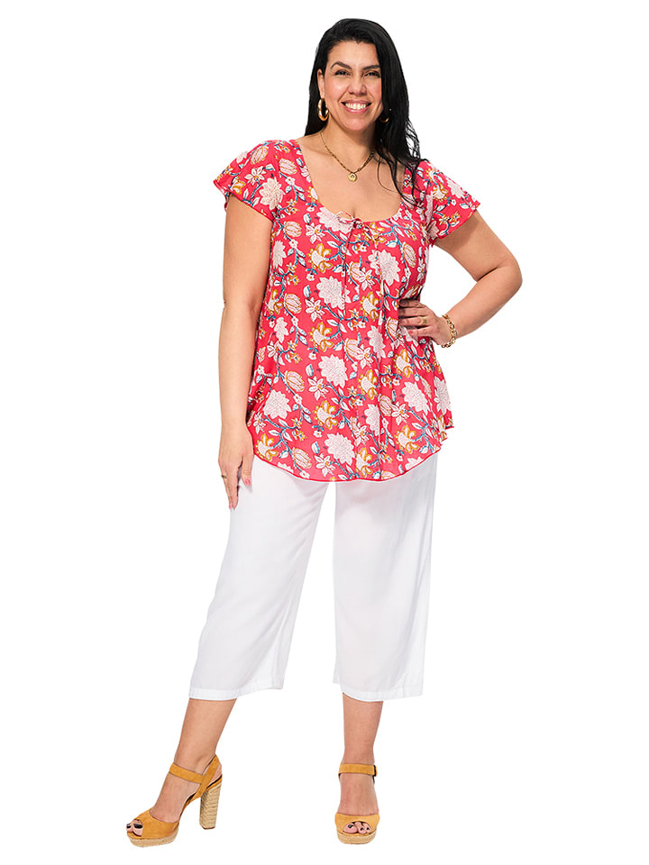 Aller Simplement Bluzka w kolorze czerwono-białym rozmiar: 42/44