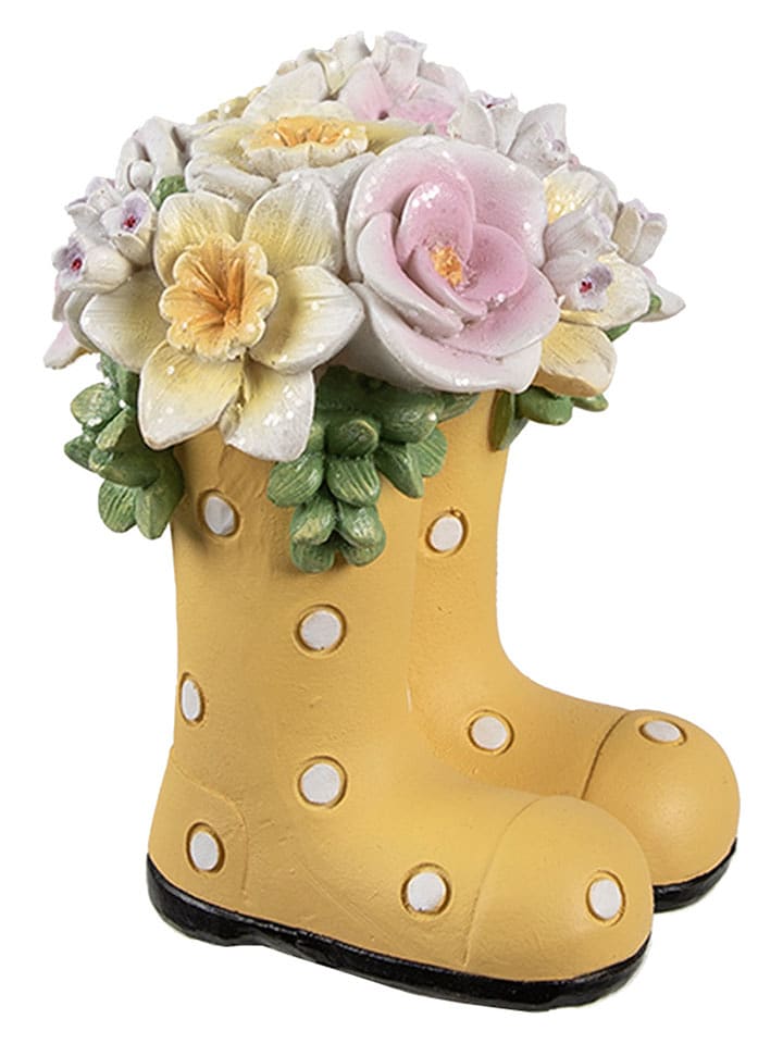 Clayre & Eef Dekoracja w kolorze żółto-jasnoróżowym - 10 x 12 x 10 cm rozmiar: onesize