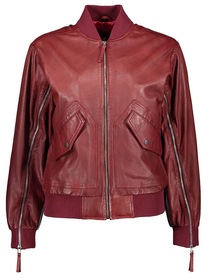 Apple of Eden Skórzana kurtka w kolorze bordowym rozmiar: 40
