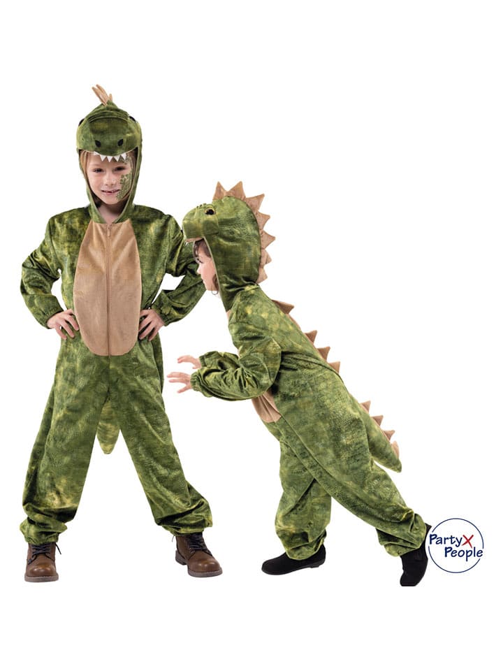 Party x People Kombinezon kostiumowy "Dino Bronto" w kolorze zielonym rozmiar: 116