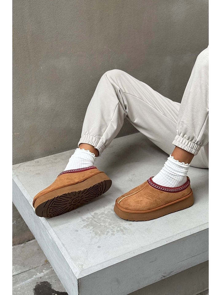 trendyol Skórzane botki w kolorze jasnobrązowym rozmiar: 36