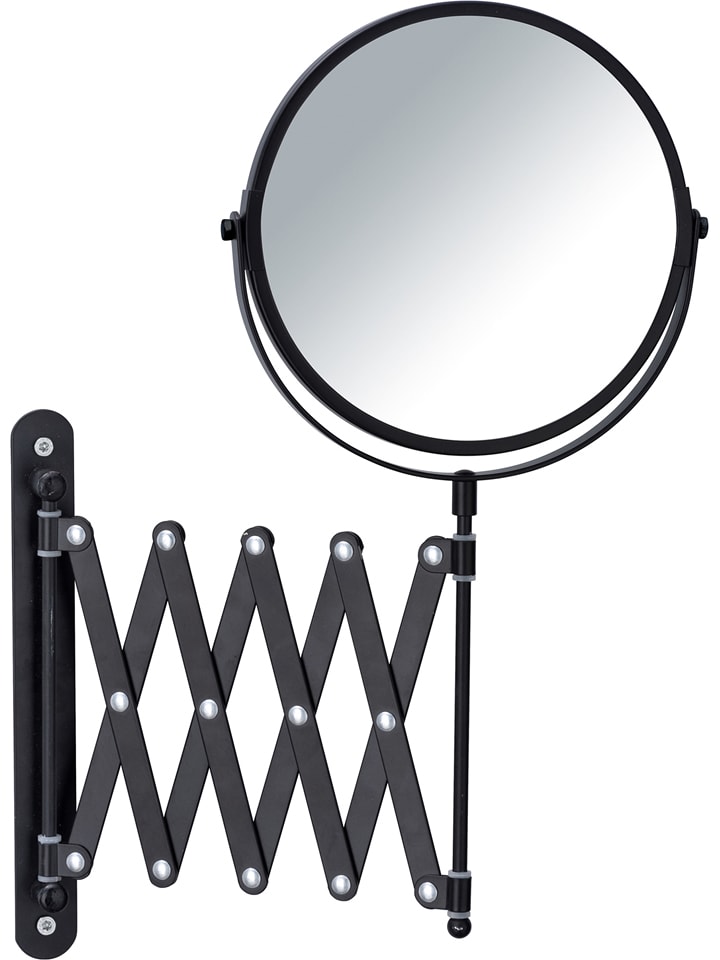 Wenko Lustro kosmetyczne w kolorze czarnym - 19 x 38,5 x 50 cm rozmiar: onesize