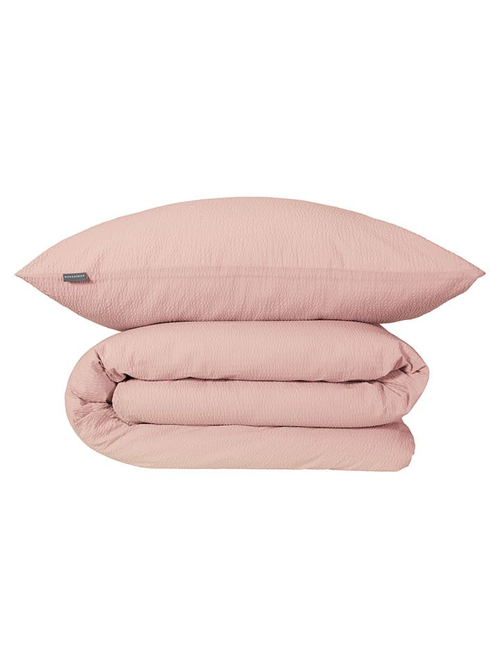 Schiesser Komplet pościeli "Laura" w kolorze jasnoróżowym z kory rozmiar: 135x200 cm