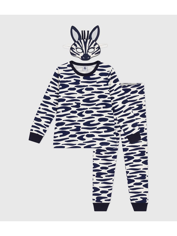 PETIT BATEAU 2-częściowy zestaw w kolorze biało-granatowym rozmiar: 128