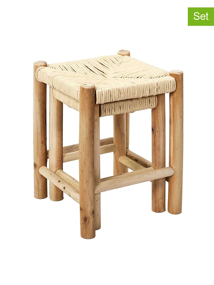 Ethnical Life Hockery (2 szt.) "Gigognes" w kolorze jasnobrązowym rozmiar: onesize